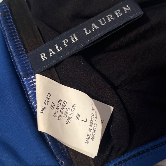 RALPH LAUREN blue two piece bathing suit size ladies large - Picture 4 of 4